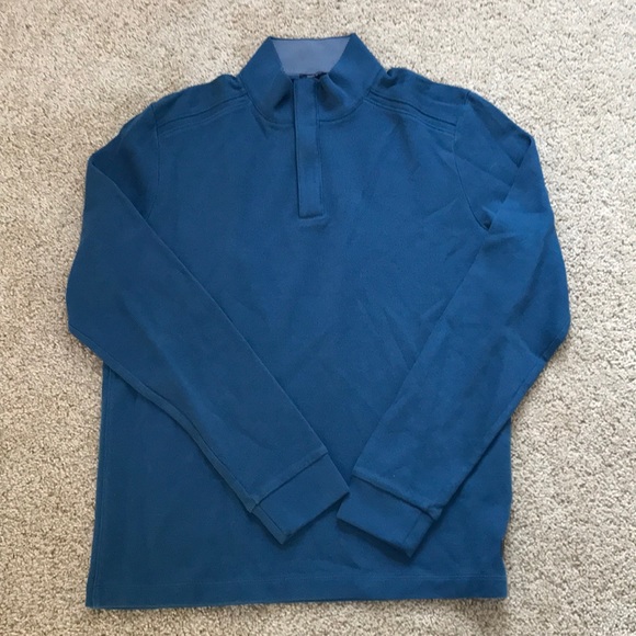 Hugo Boss Other - Hugo Boss men’s teal blue medium quarter zip Tee